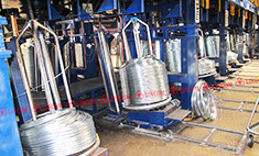 Hot dip galvanizing plant for drawing & galvanizing wire. The zinc coating provides a smooth finishing & longer life span.